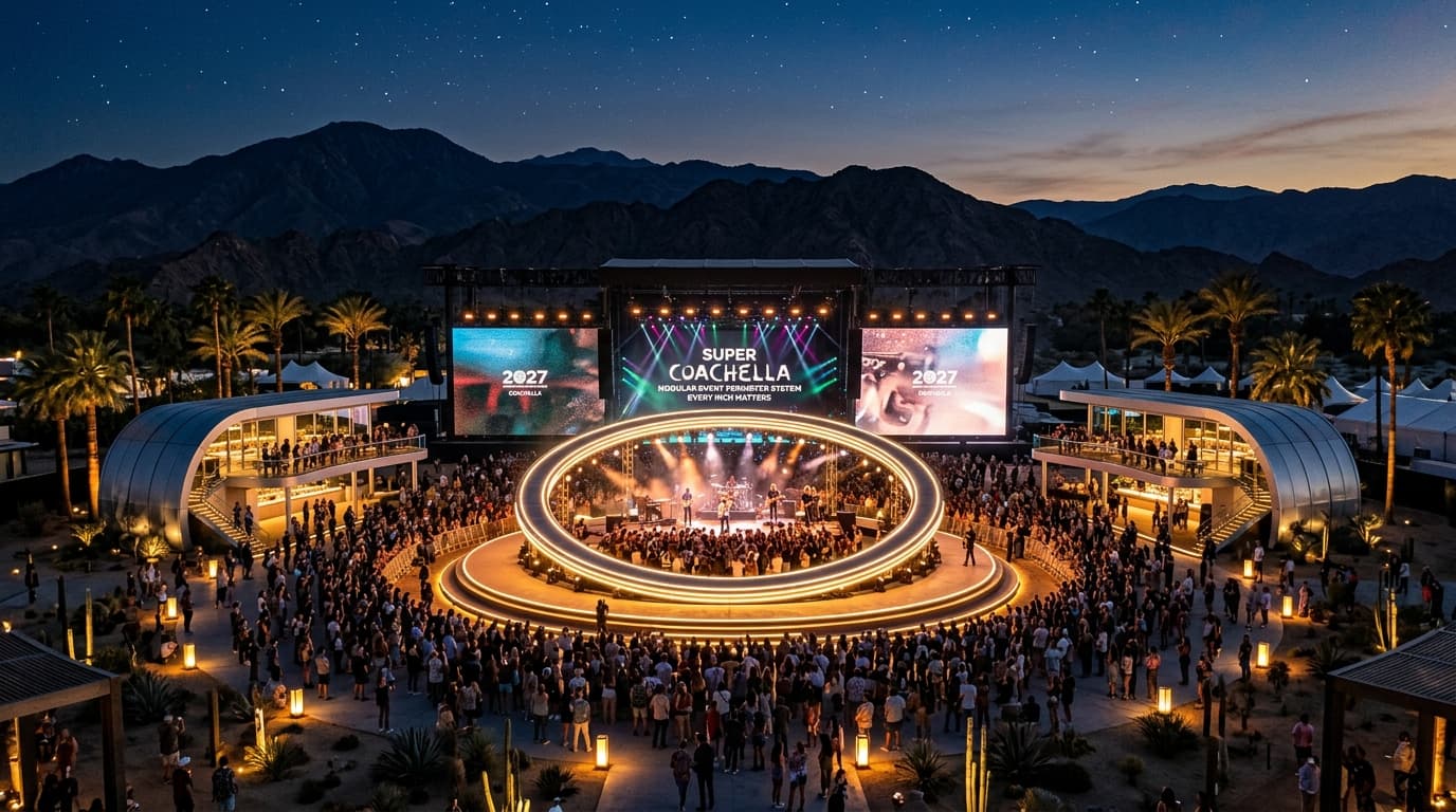 TRUST CODE SYSTEM - Super Coachella Vision Stage & Perimeter Architecture